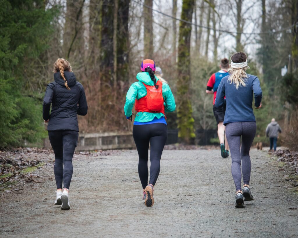 runners wearing compression tights to prevent chafing while running